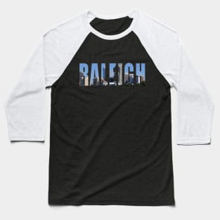 Raleigh City Skyline Baseball T-Shirt